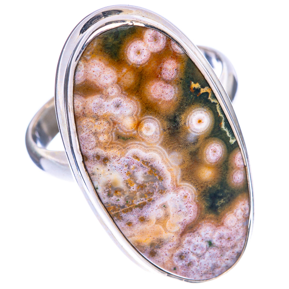 Ocean Jasper Ring Size 9 (925 Sterling Silver) R1506