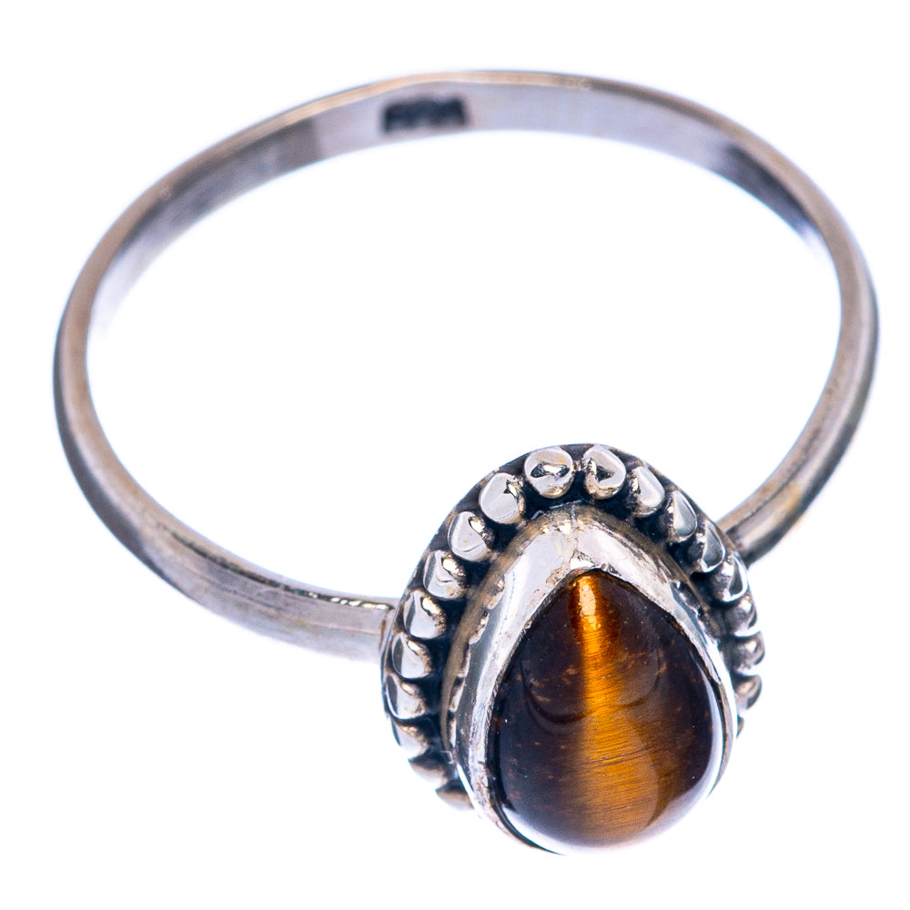 Tiger Eye Dainty Ring Size 8 (925 Sterling Silver) R145501