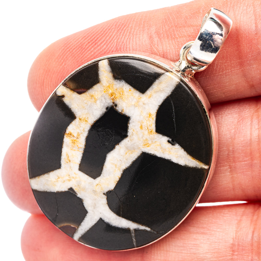 Septarian Gronates Pendant 1 3/4" (.925 Sterling Silver)