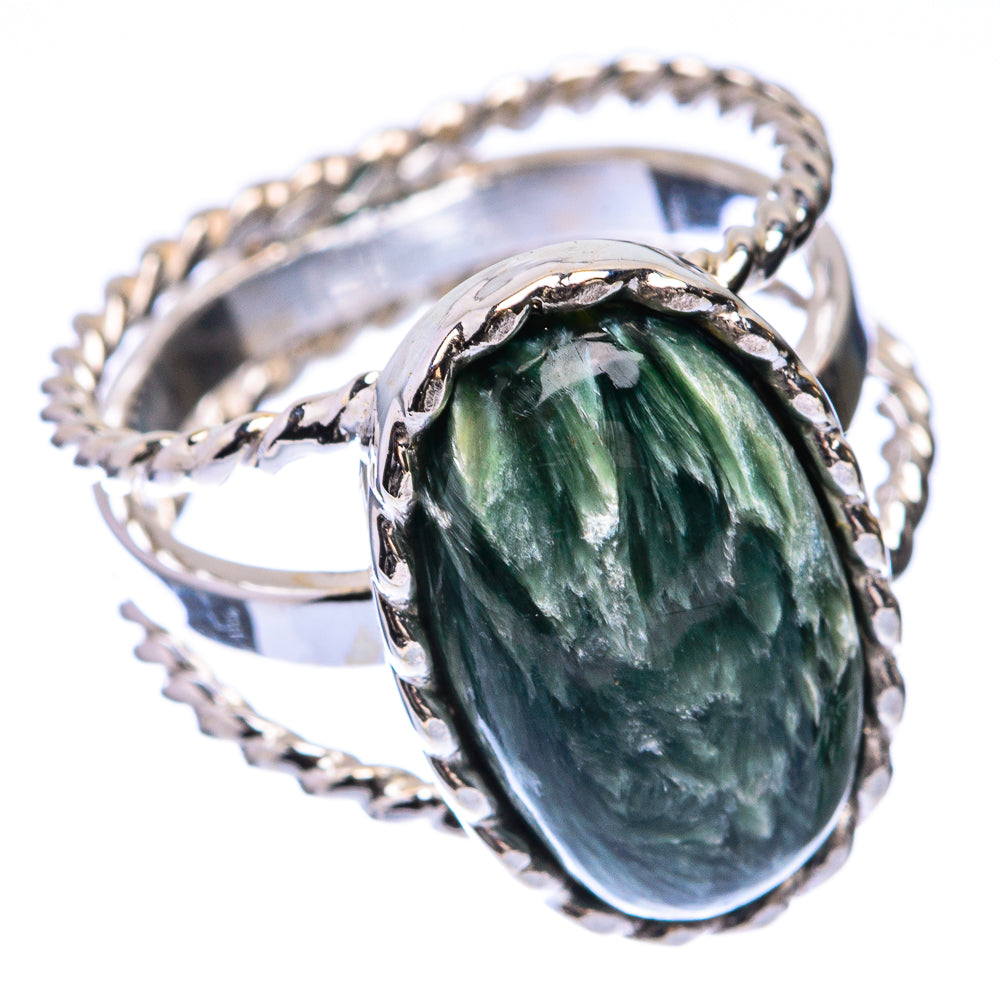 Premium Seraphinite Ring Size 7 (925 Sterling Silver) R141901