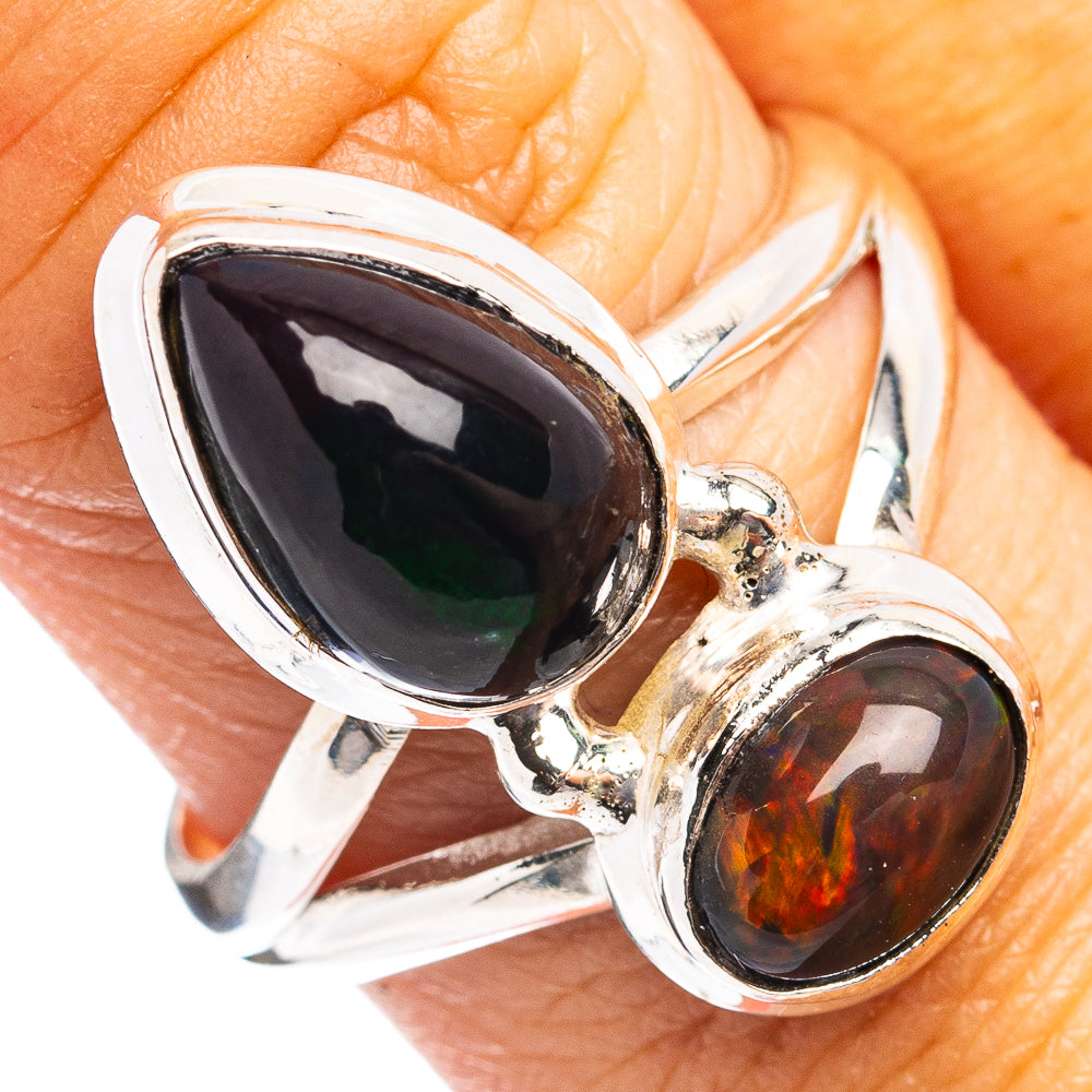 Premium Black Opal Ring Size 9.5 (.925 Sterling Silver)