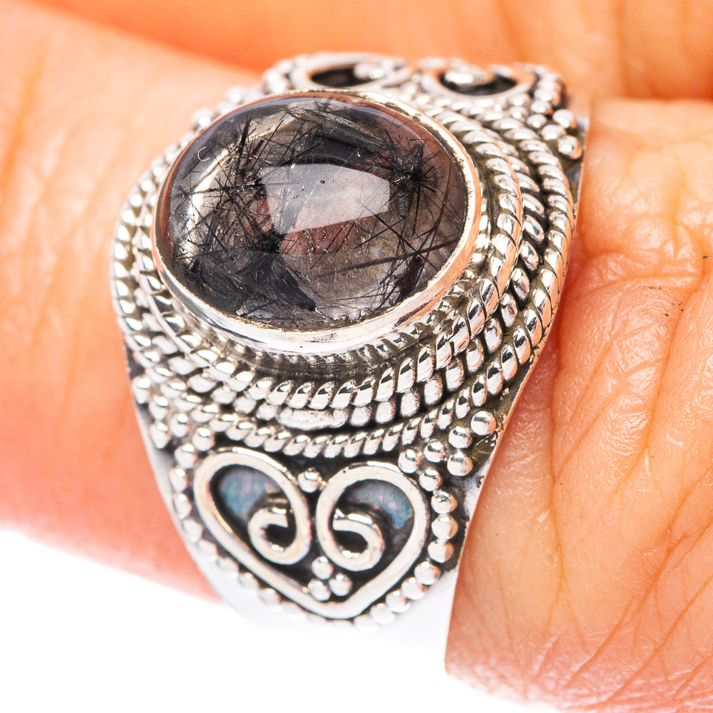 Tourmalinated Quartz Ring Size 6.5 (925 Sterling Silver) R3967