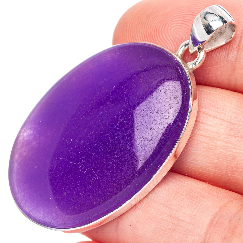Purple Onyx Pendant 1 3/4" (925 Sterling Silver) P42151