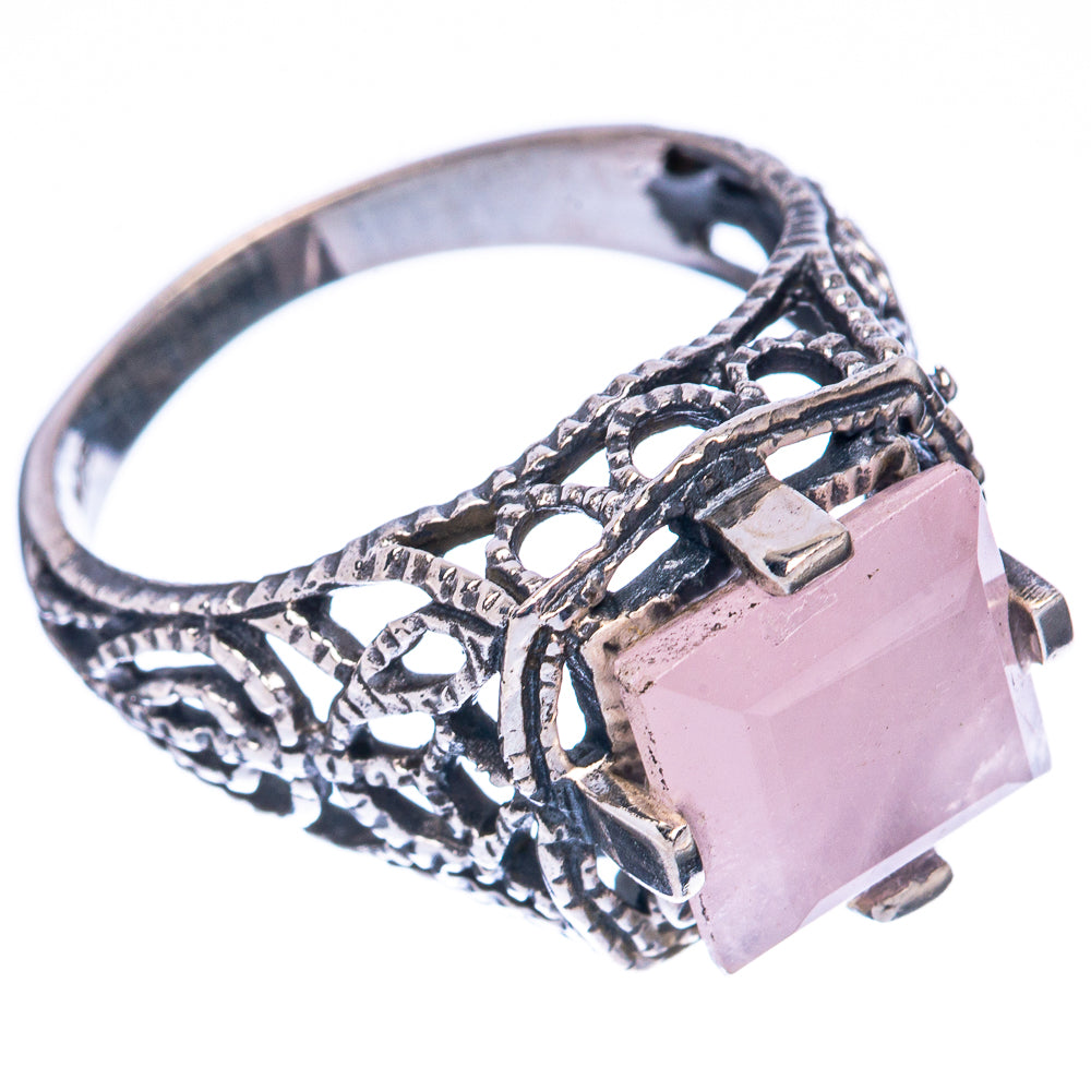 Rose Quartz Ring Size 8 (925 Sterling Silver) R3024