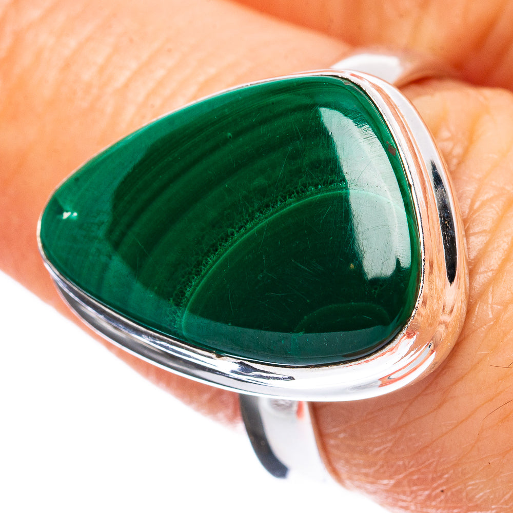 Malachite Ring Size 8 (925 Sterling Silver) R3210
