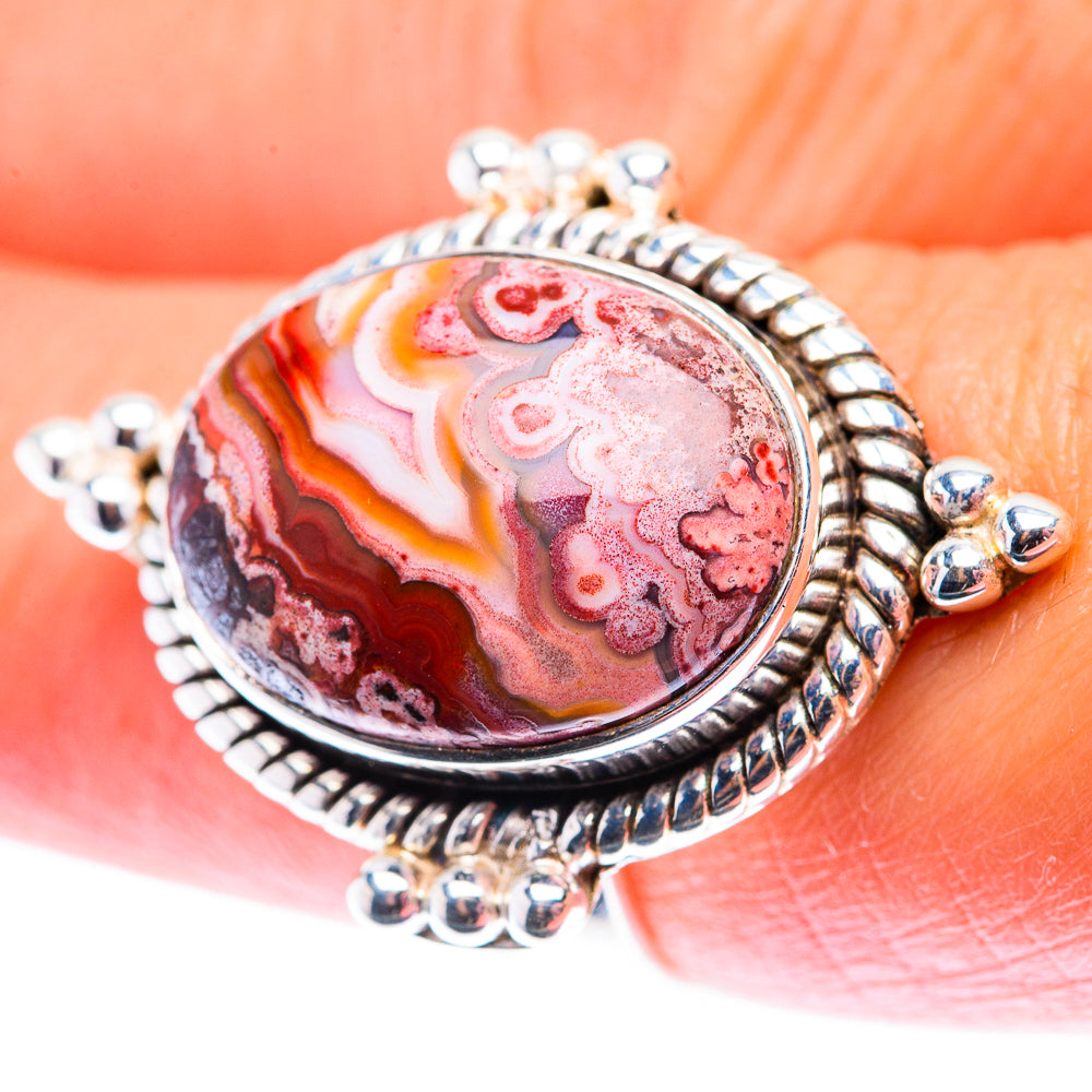 Crazy Lace Agate Ring Size 7.25 (925 Sterling Silver) RING140087