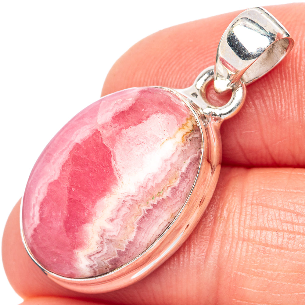 Rhodochrosite Pendant 1 1/4" (925 Sterling Silver) P42798