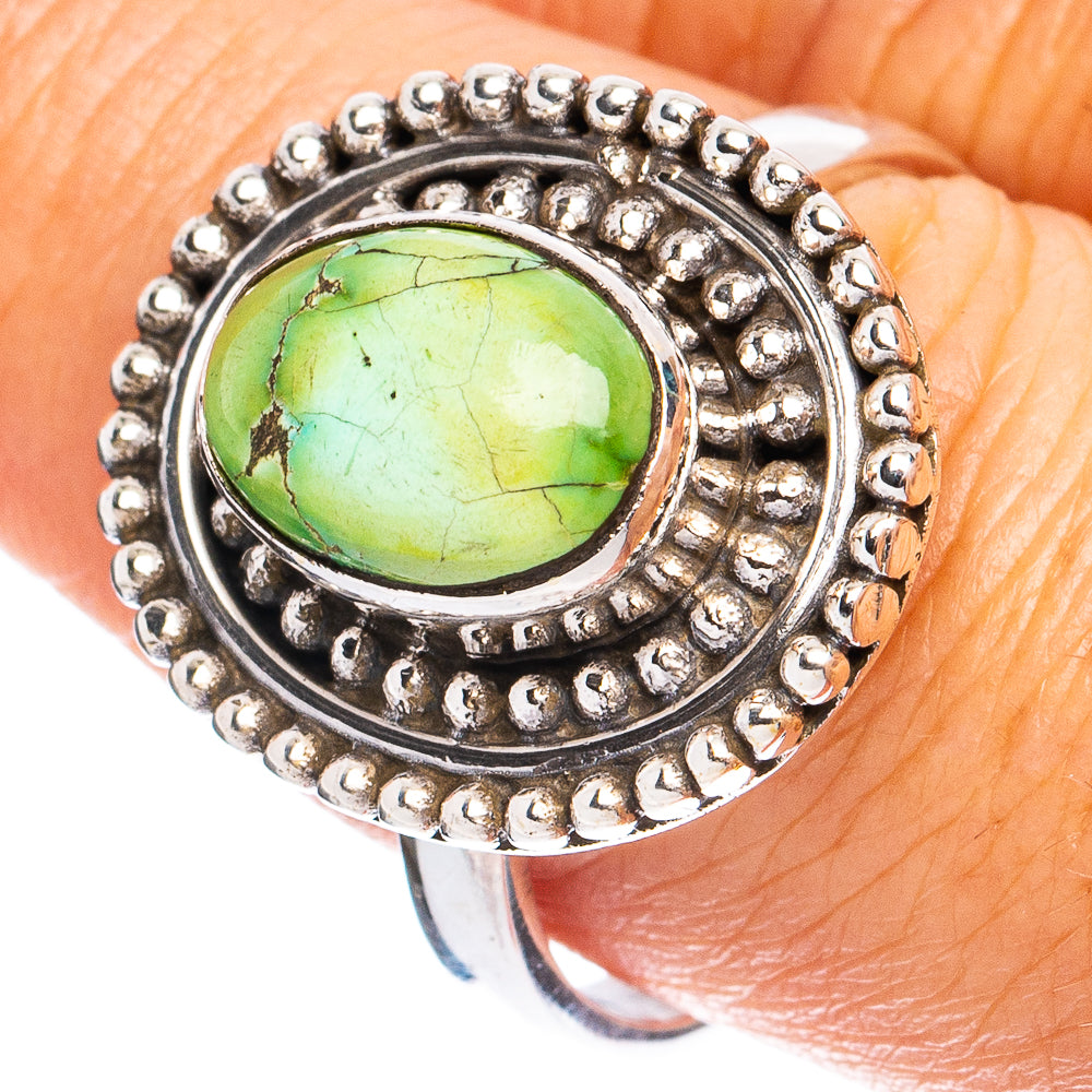 Rare Sonoran Gold Turquoise Ring Size 8.75 (925 Sterling Silver) R8578
