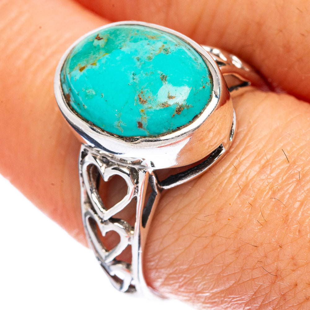 Rare Arizona Turquoise Ring Size 8.5 (925 Sterling Silver) R2961