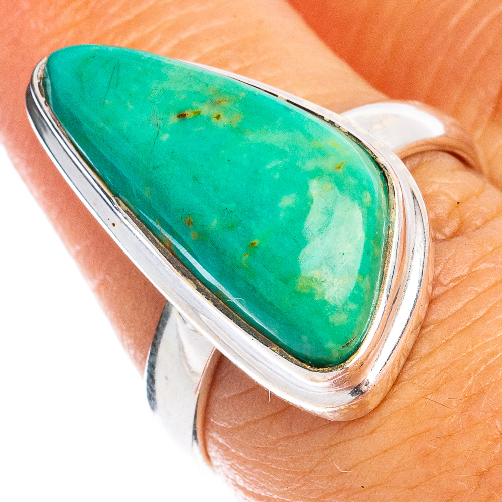 Rare Kingman Turquoise Ring Size 7.5 (925 Sterling Silver) R8539