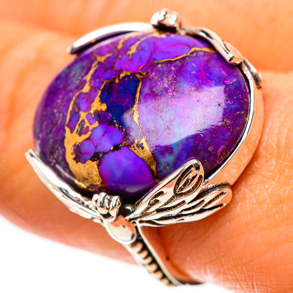 Purple Copper Composite Turquoise 925 Sterling Silver Ring Size 8 (925 Sterling Silver) RING139345
