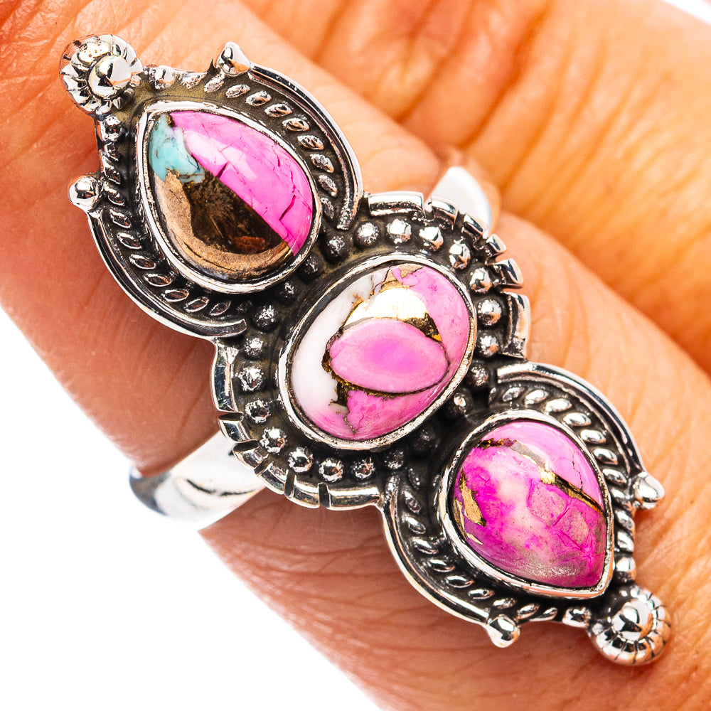 Cotton Candy Turquoise Ring Size 7 (.925 Sterling Silver)