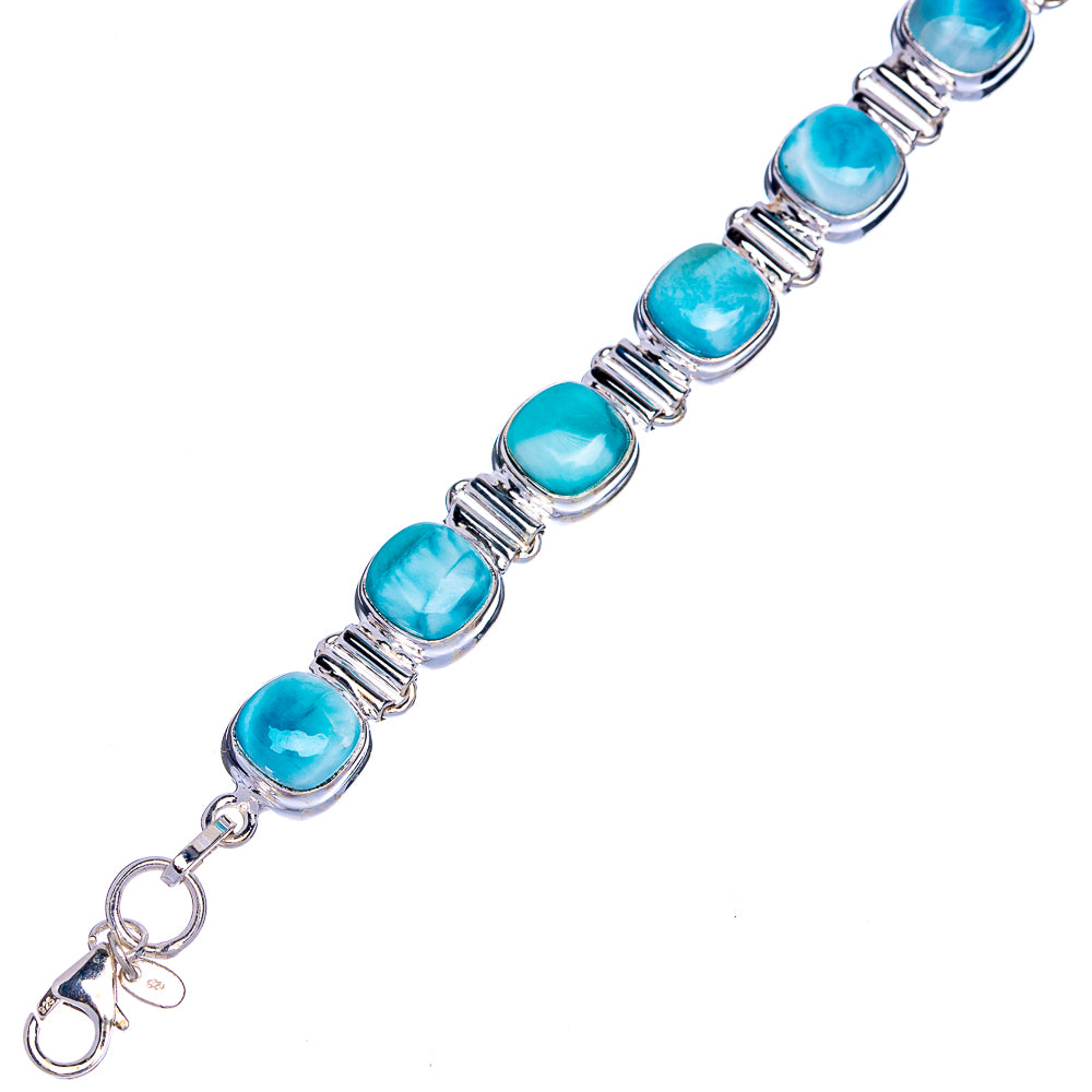 Larimar Bracelets 6 1/2 To 8 1/8" (925 Sterling Silver) B90320