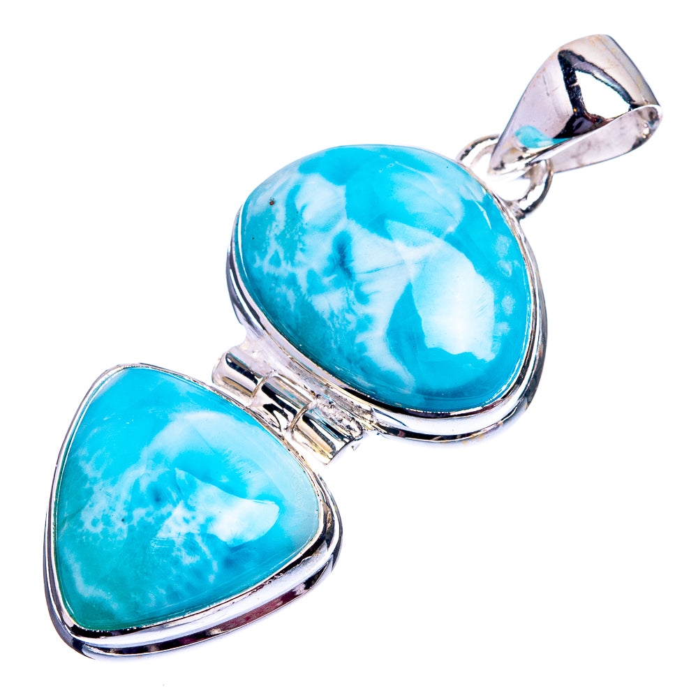 Larimar Pendant 1 1/2" (925 Sterling Silver) P39035