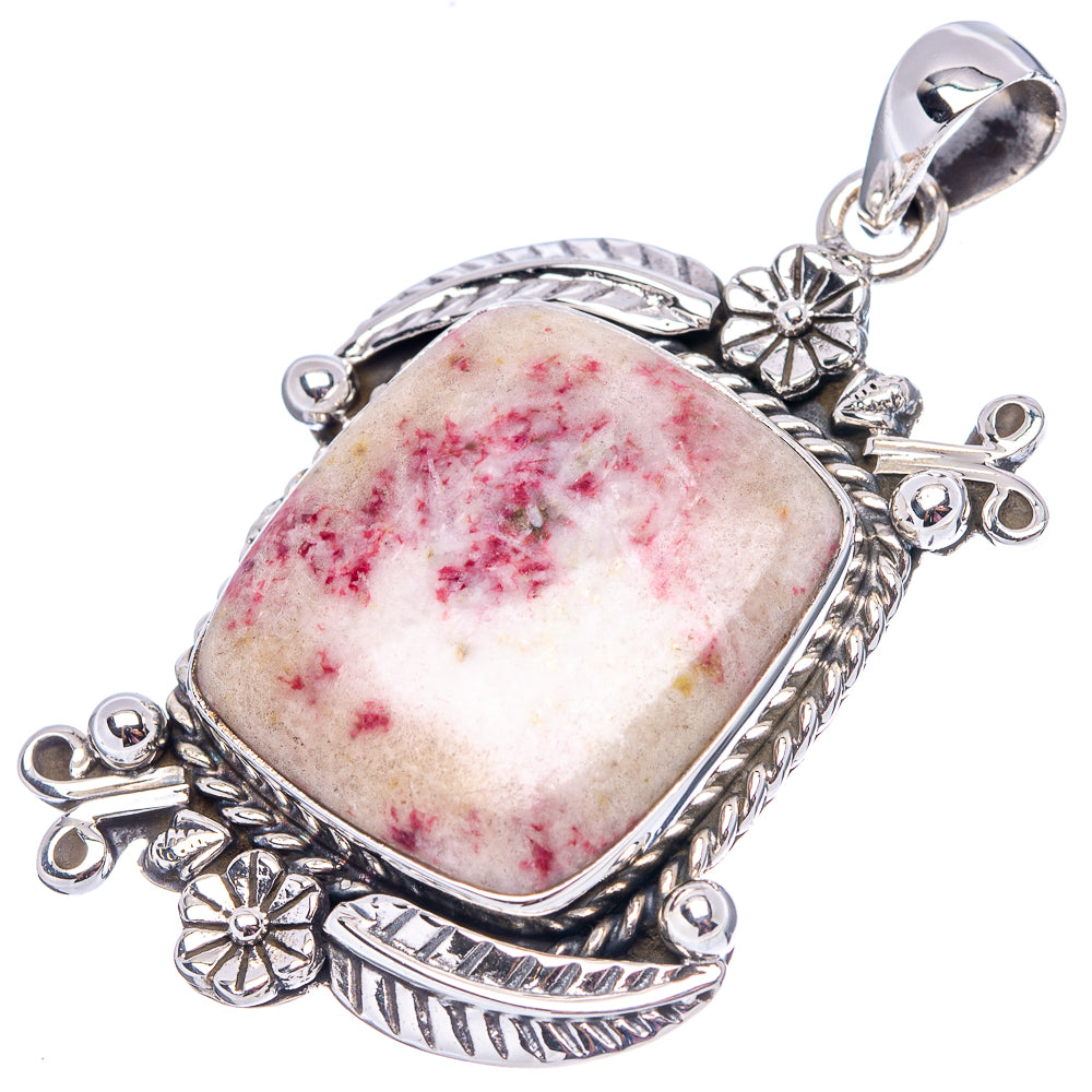 Premium Cinnabar Pendant 1 7/8" (.925 Sterling Silver)