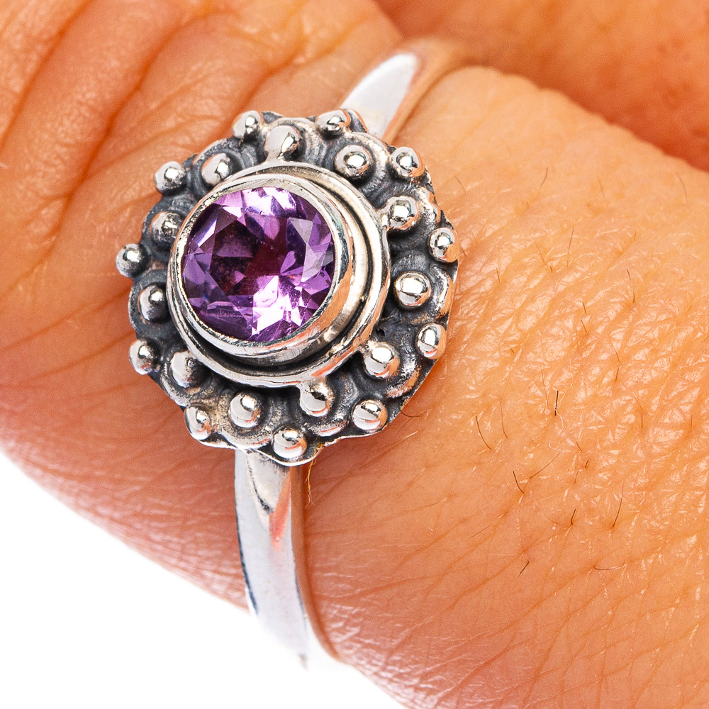 Faceted Amethyst Dainty Ring Size 9 (925 Sterling Silver) R145449