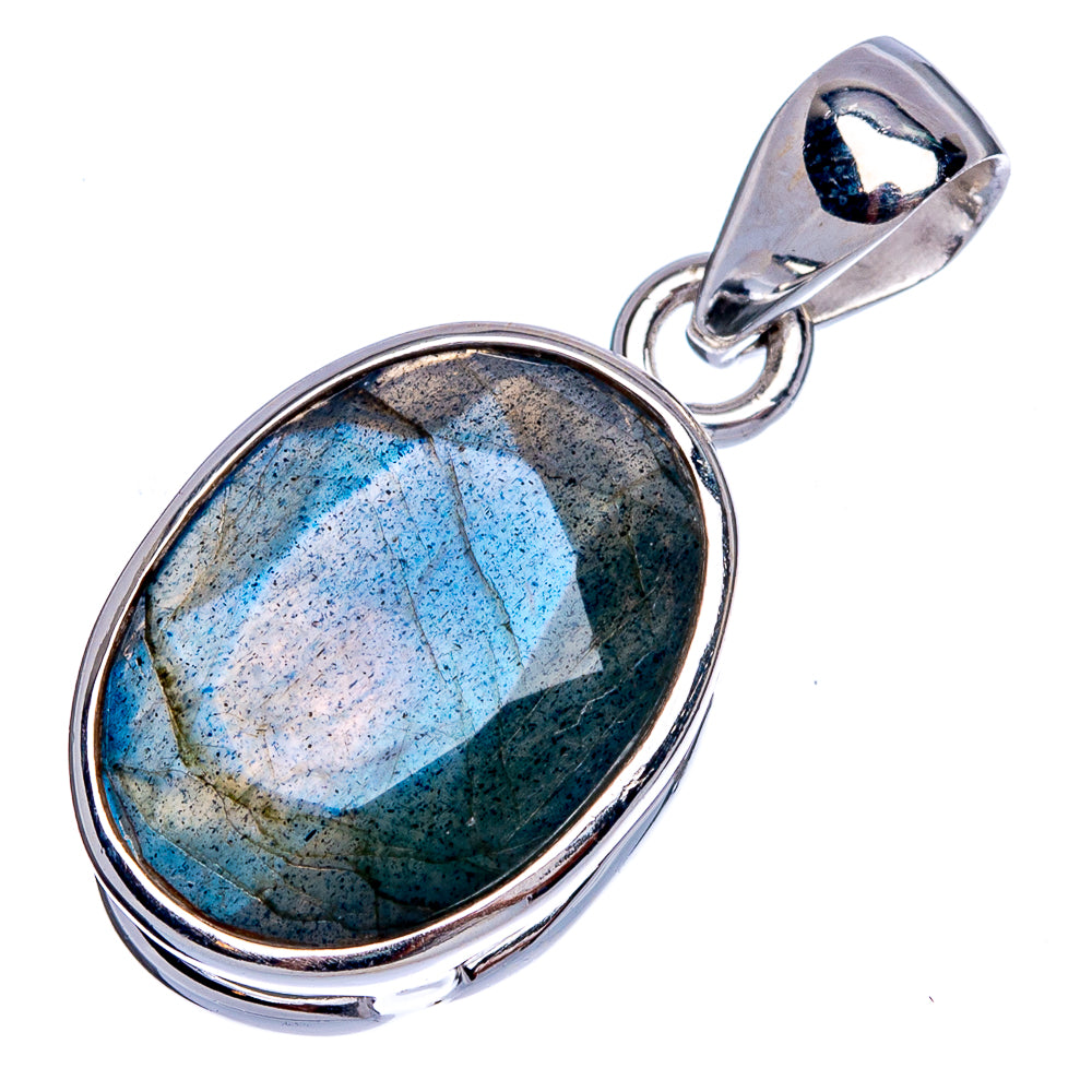 Labradorite Pendant 1 1/8" (925 Sterling Silver) P40337