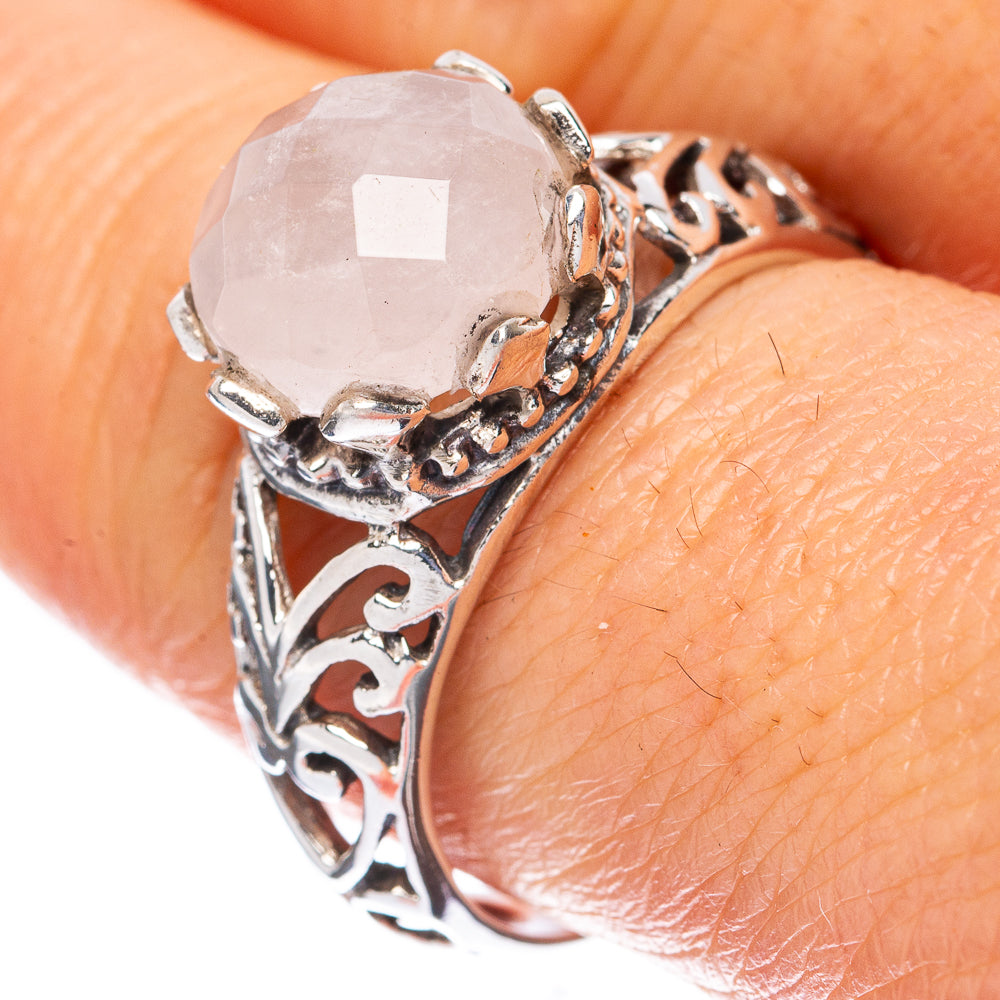 Rose Quartz Ring Size 9 (925 Sterling Silver) R3015