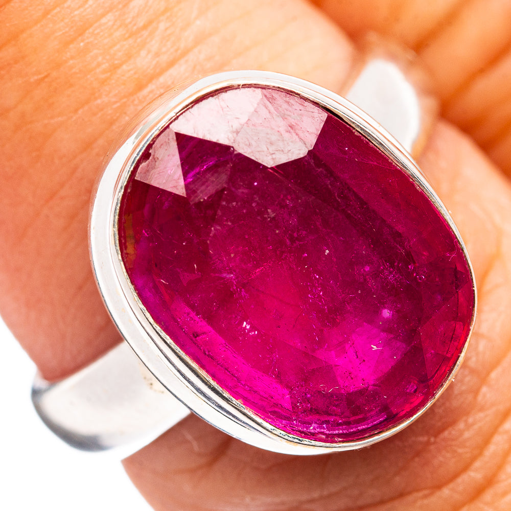 Premium Burmese Glass Filled Ruby Ring Size 7 (.925 Sterling Silver)