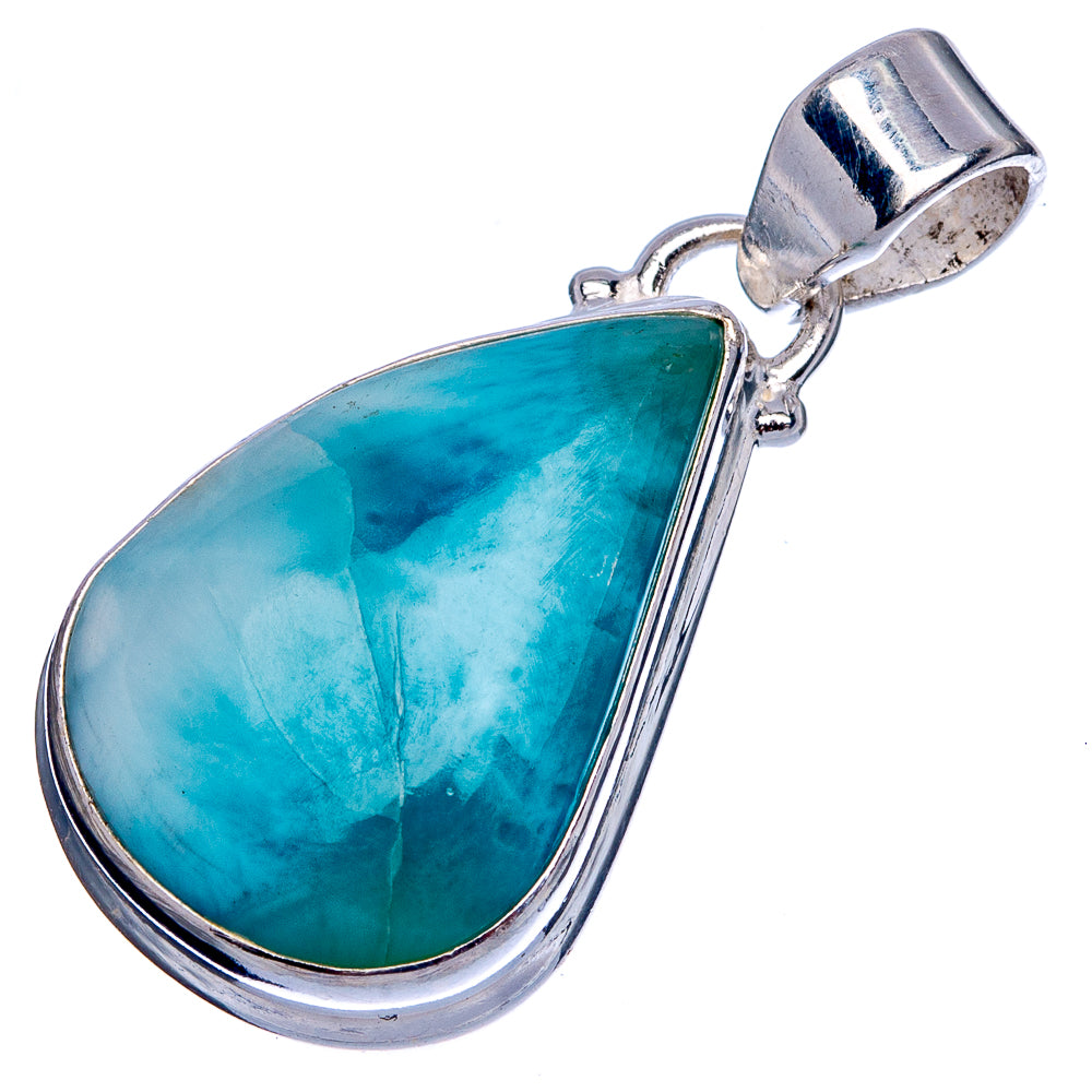 Larimar Pendant 1 3/8" (925 Sterling Silver) P40231