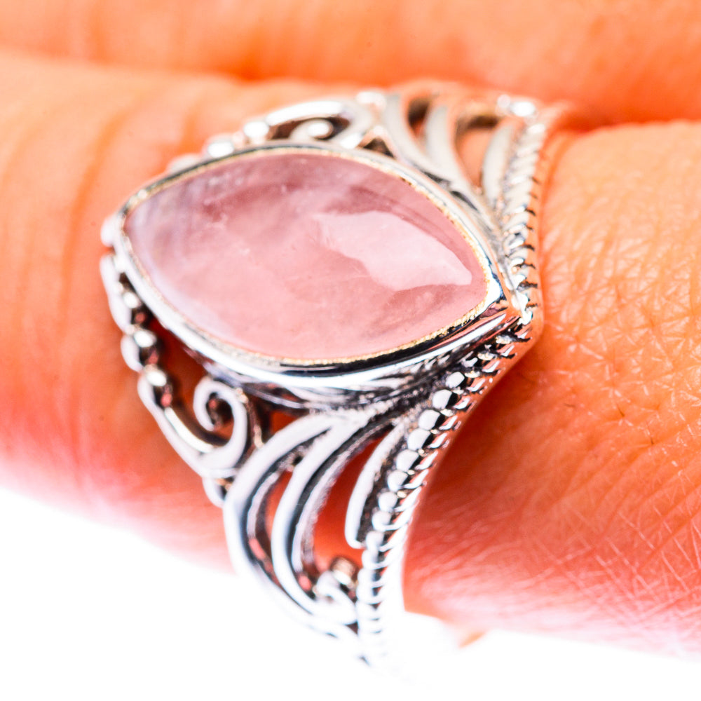 Rose Quartz Ring Size 10 (925 Sterling Silver) RING140125