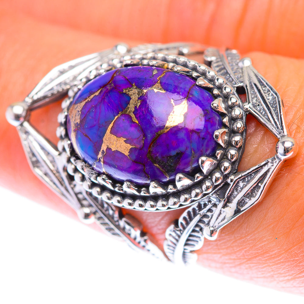Purple Copper Composite Turquoise Ring Size 7.75 (925 Sterling Silver) RING139904