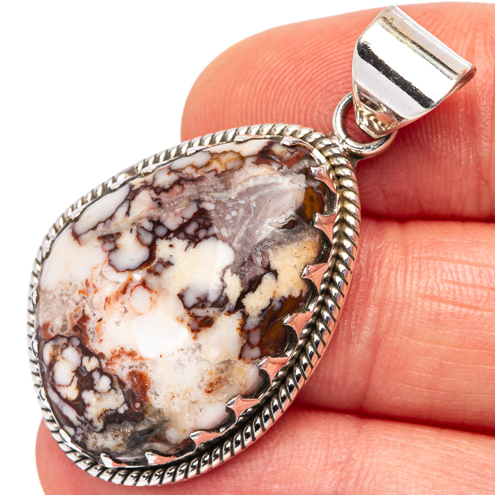Wild Horse Jasper Pendant 1 5/8" (.925 Sterling Silver)