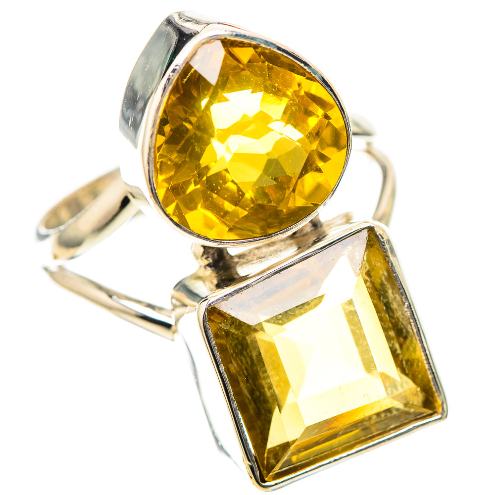 Large Faceted Citrine Ring Size 10.75 (925 Sterling Silver) RING139296