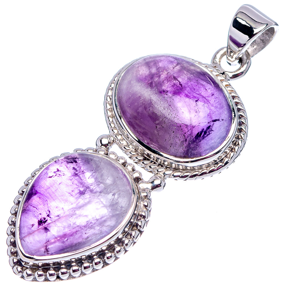 Premium Chevron Amethyst Pendant 1 5/8" (.925 Sterling Silver)