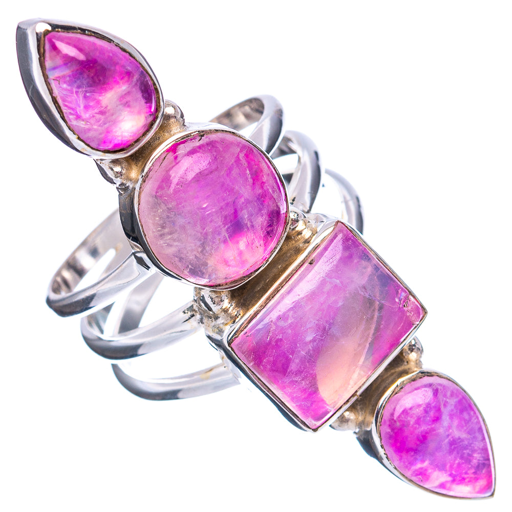 Premium Pink Moonstone Ring Size 6.25 (.925 Sterling Silver)