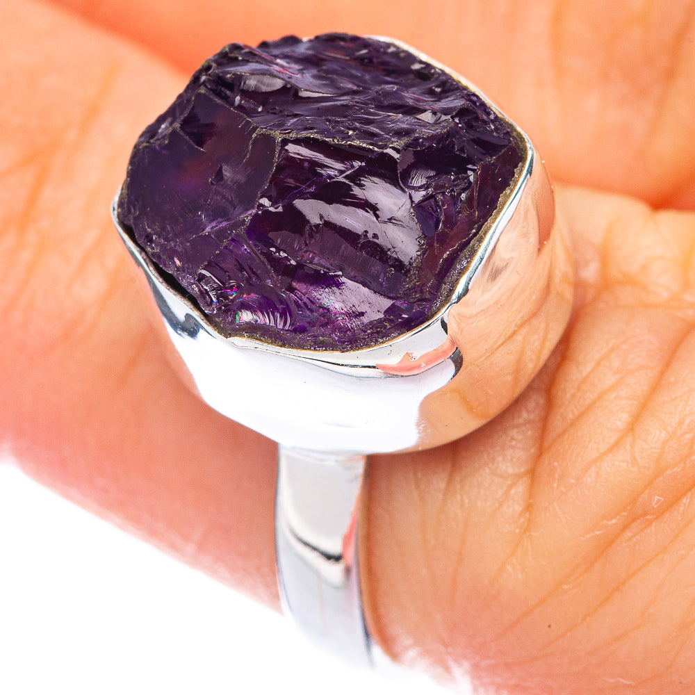 Raw Amethyst Ring Size 5.75 (925 Sterling Silver) R144697