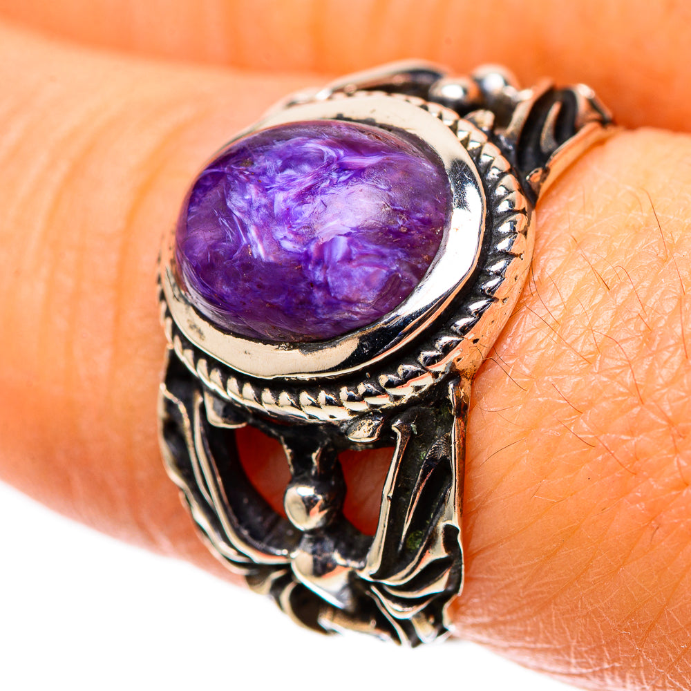 Charoite 925 Sterling Silver Ring Size 7.5 (925 Sterling Silver) RING139541