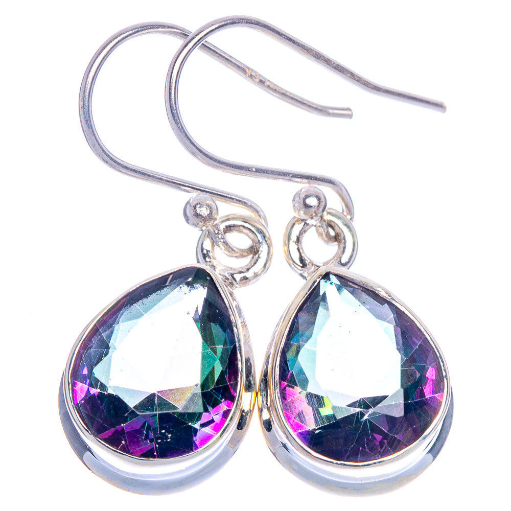 Mystic Topaz Earrings 1 1/8" (925 Sterling Silver) E1016