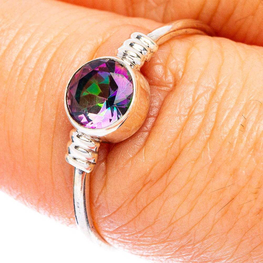 Mystic Topaz Dainty Ring Size 8 (925 Sterling Silver) R146936