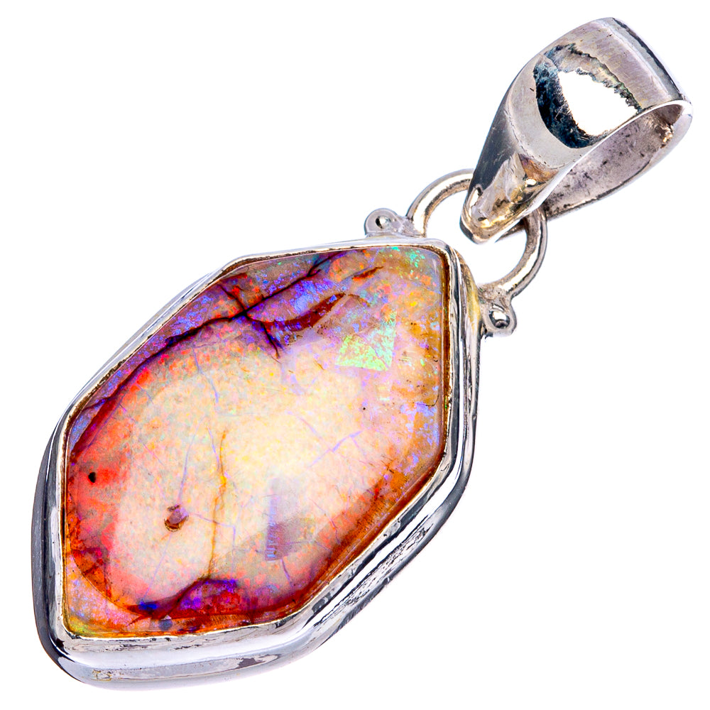 Rare Sterling Opal Pendants 1 3/8" (925 Sterling Silver) P43238