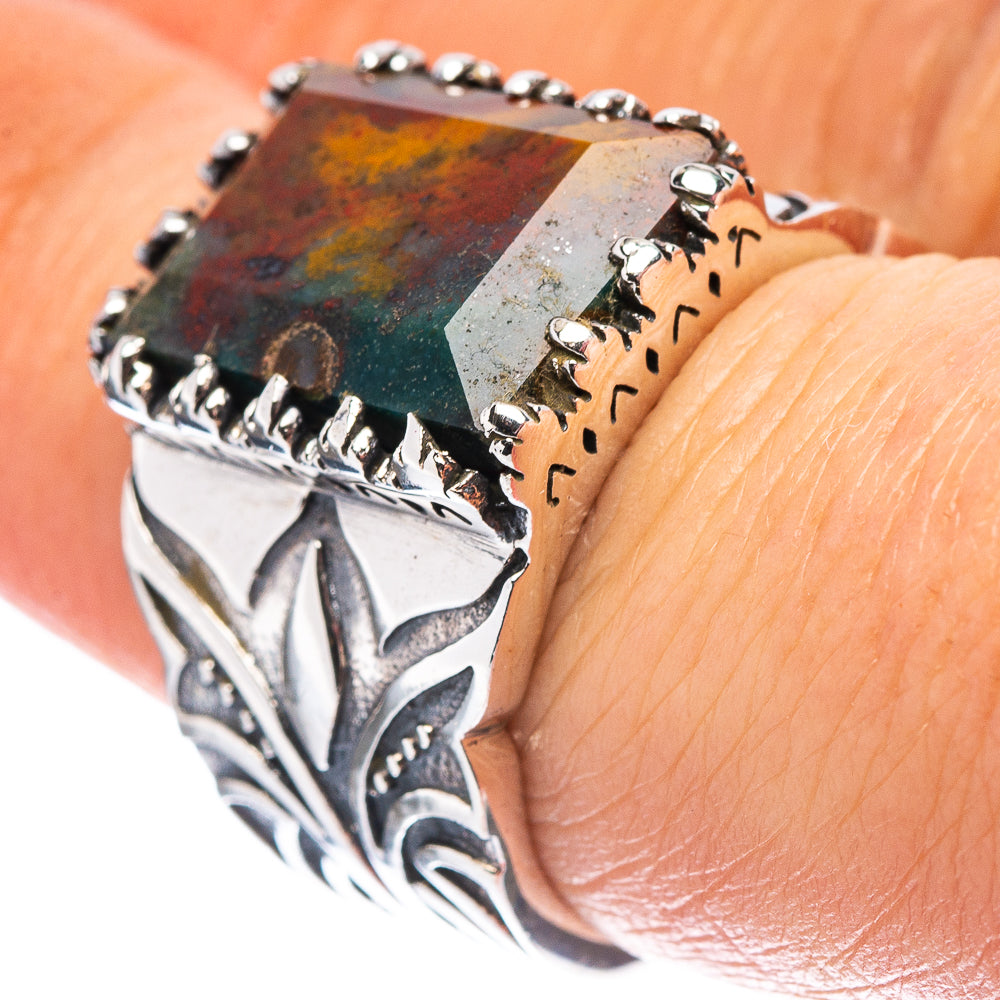 Bloodstone Filigree Style Ring Size 6.75 (.925 Sterling Silver)