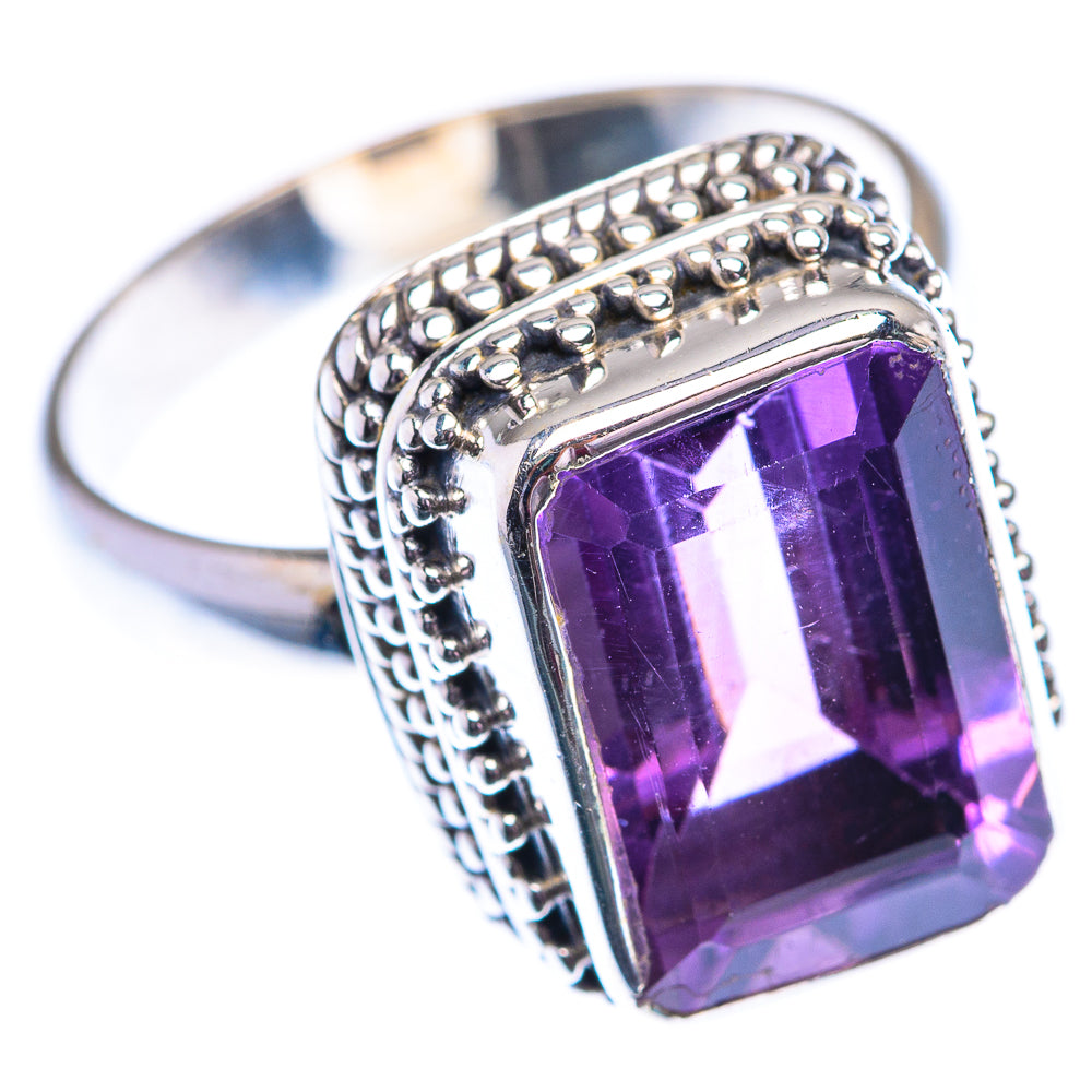 Faceted Amethyst 925 Sterling Silver Ring Size 8 (925 Sterling Silver) RING140327