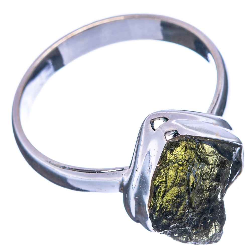 Rare Moldavite Ring Size 8 (.925 Sterling Silver)