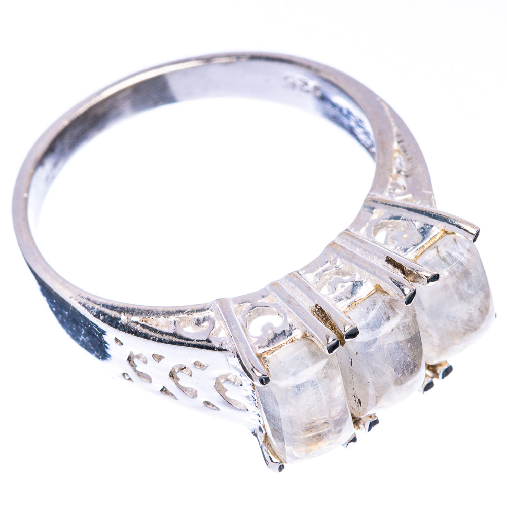 Rainbow Moonstone Ring Size 6.5 (925 Sterling Silver) R5691