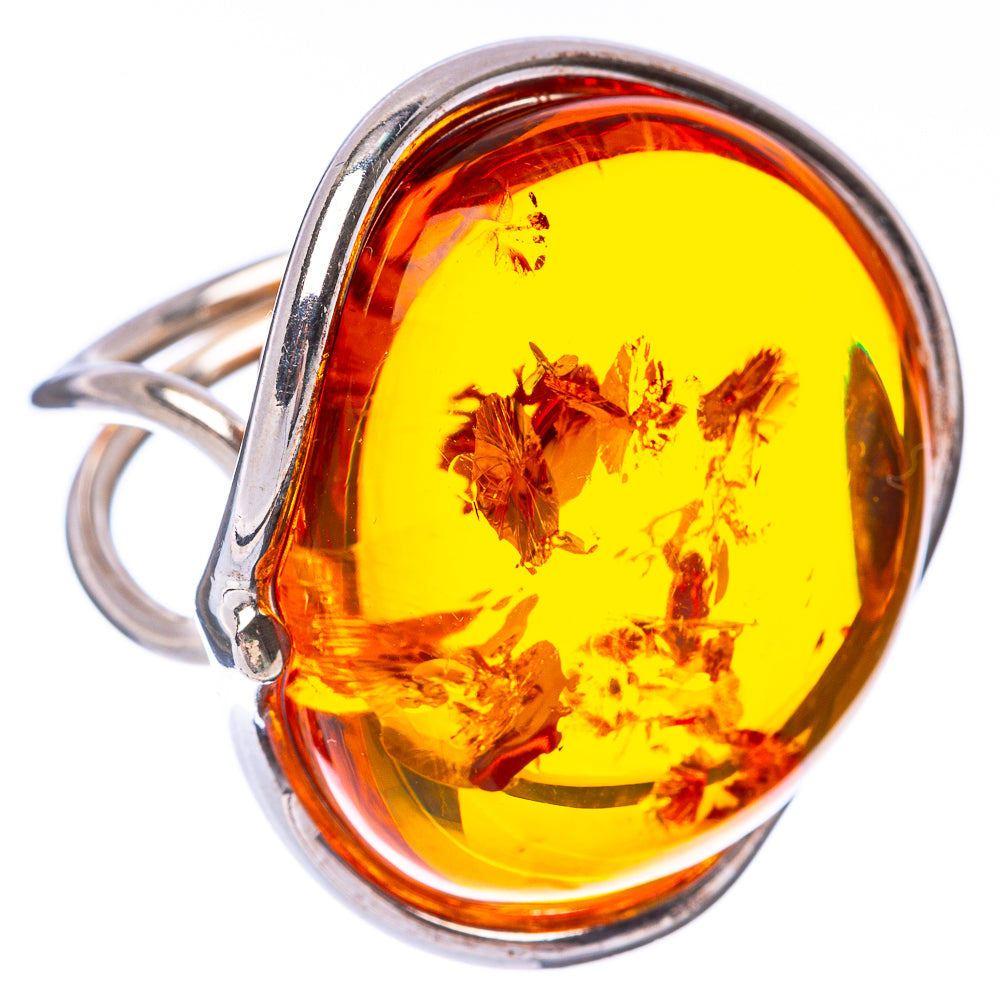 Baltic Amber Ring Size 9.5 (925 Sterling Silver) R1911