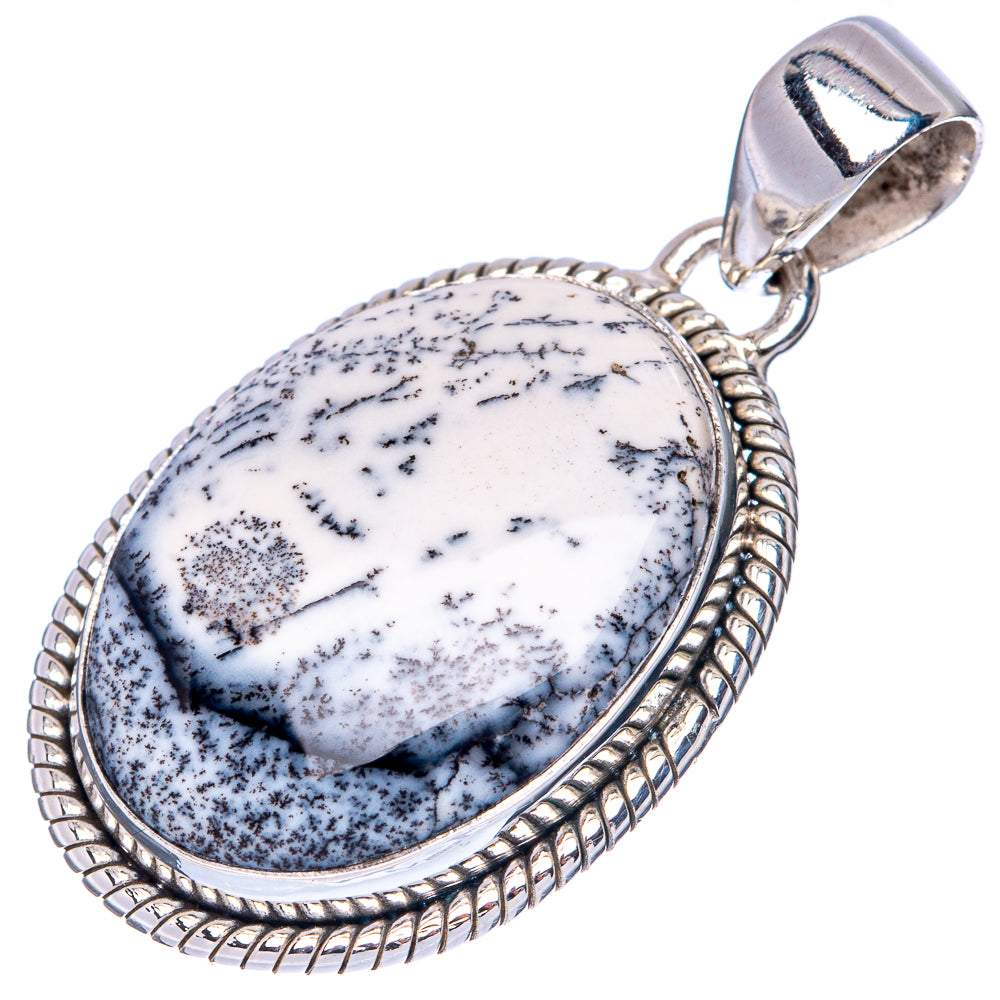 Dendritic Opal Pendant 1 1/2" (925 Sterling Silver) P41475