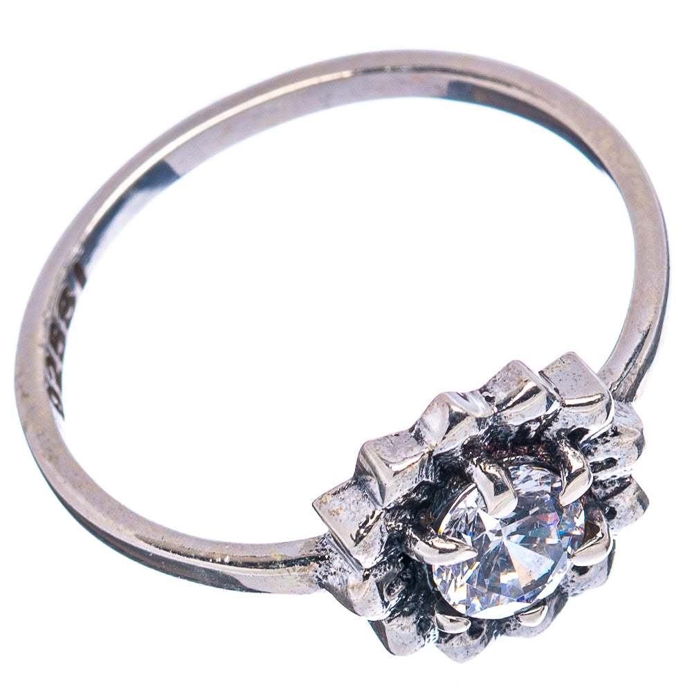 Cubic Zirconia Dainty Ring Size 7.75 (.925 Sterling Silver)