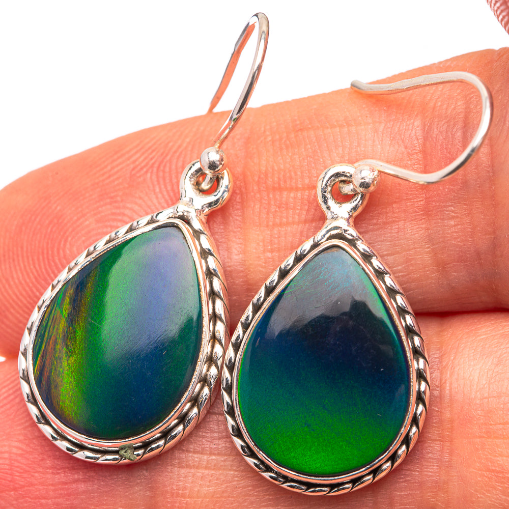Aura Opal Earrings 1 3/8" (925 Sterling Silver) E432294