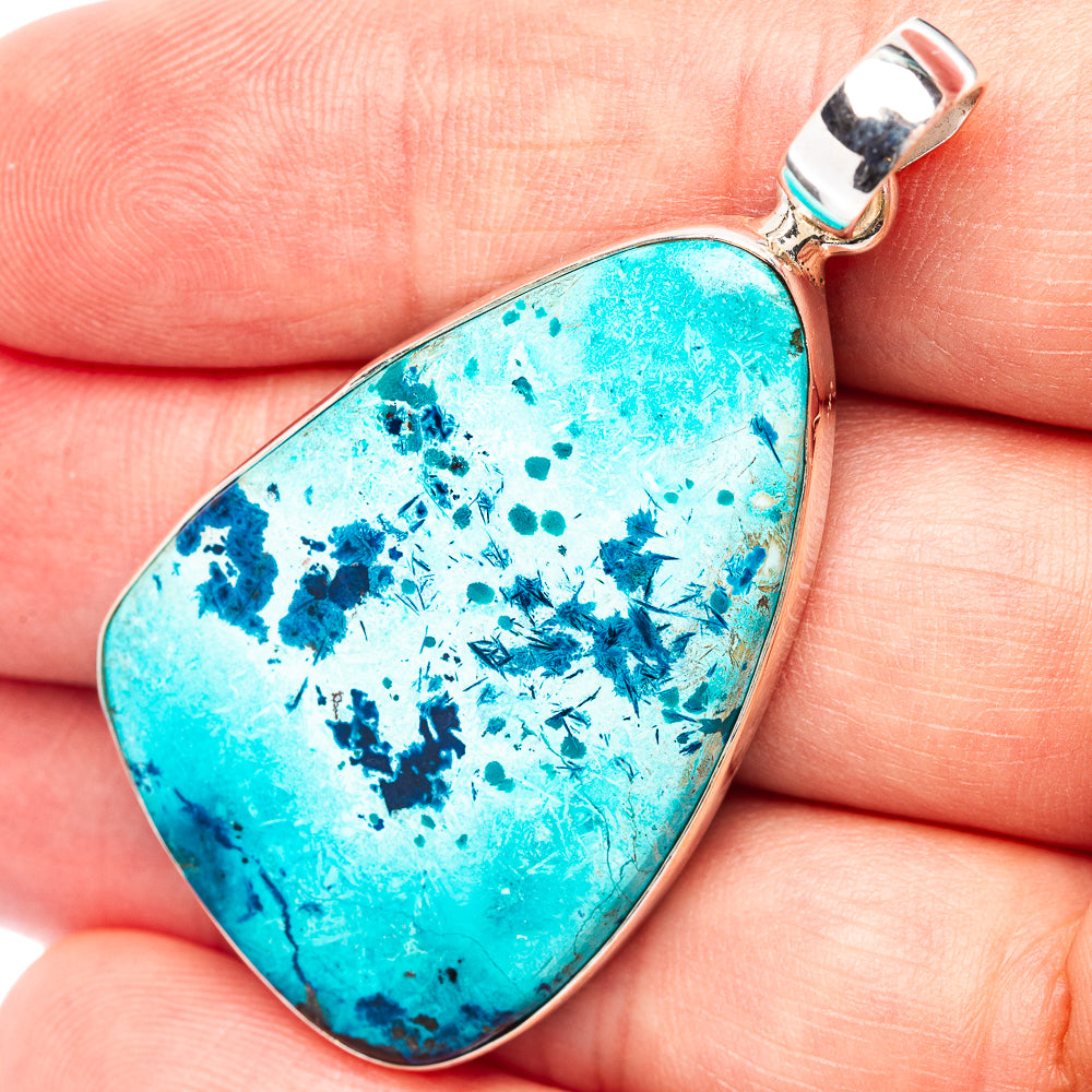 Shattuckite Pendant 2 1/8" (.925 Sterling Silver)