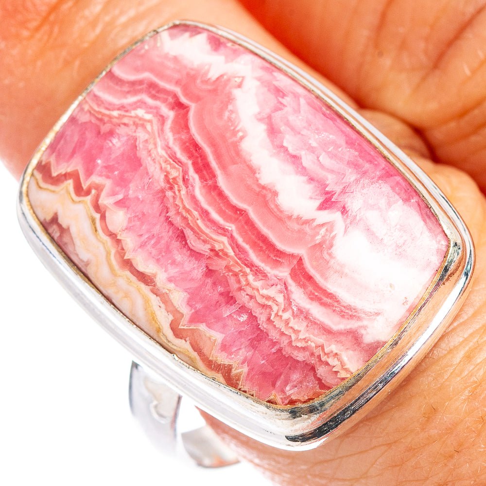 Rhodochrosite Ring Size 10 (.925 Sterling Silver)