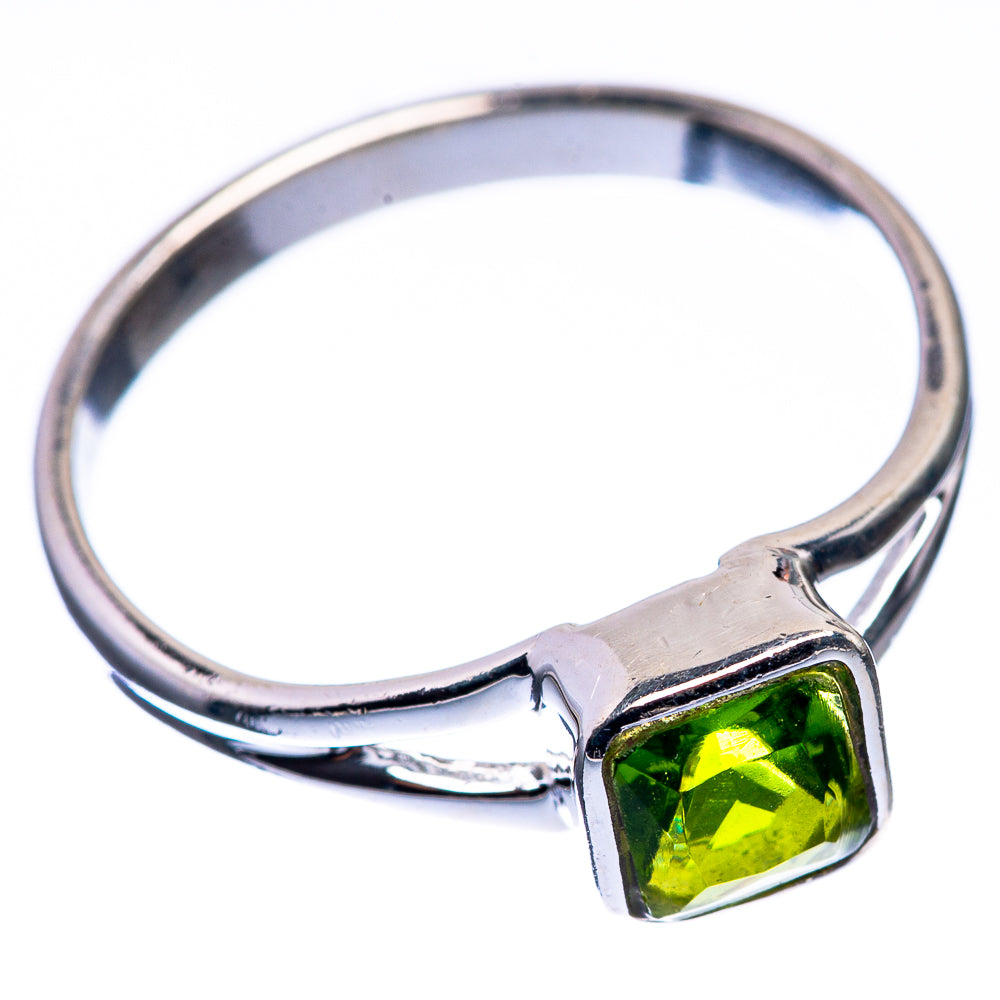 Peridot Dainty Ring Size 7 (925 Sterling Silver) R142598