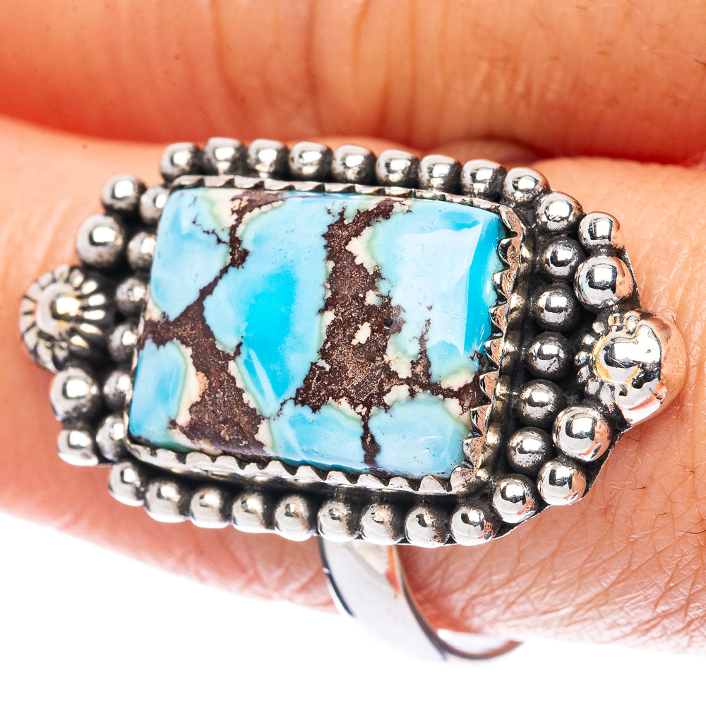 Rare Golden Hills Turquoise Ring Size 9 (925 Sterling Silver) R2874
