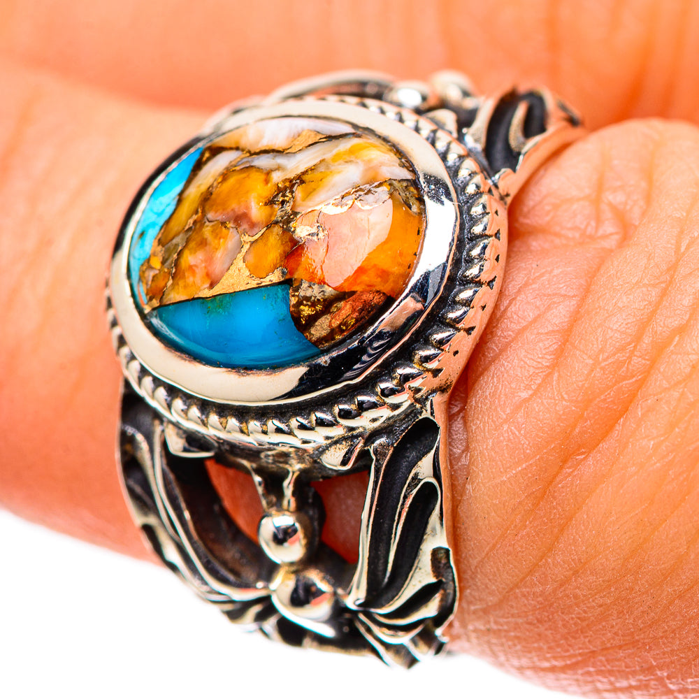 Spiny Oyster Turquoise 925 Sterling Silver Ring Size 6.5 (925 Sterling Silver) RING139444