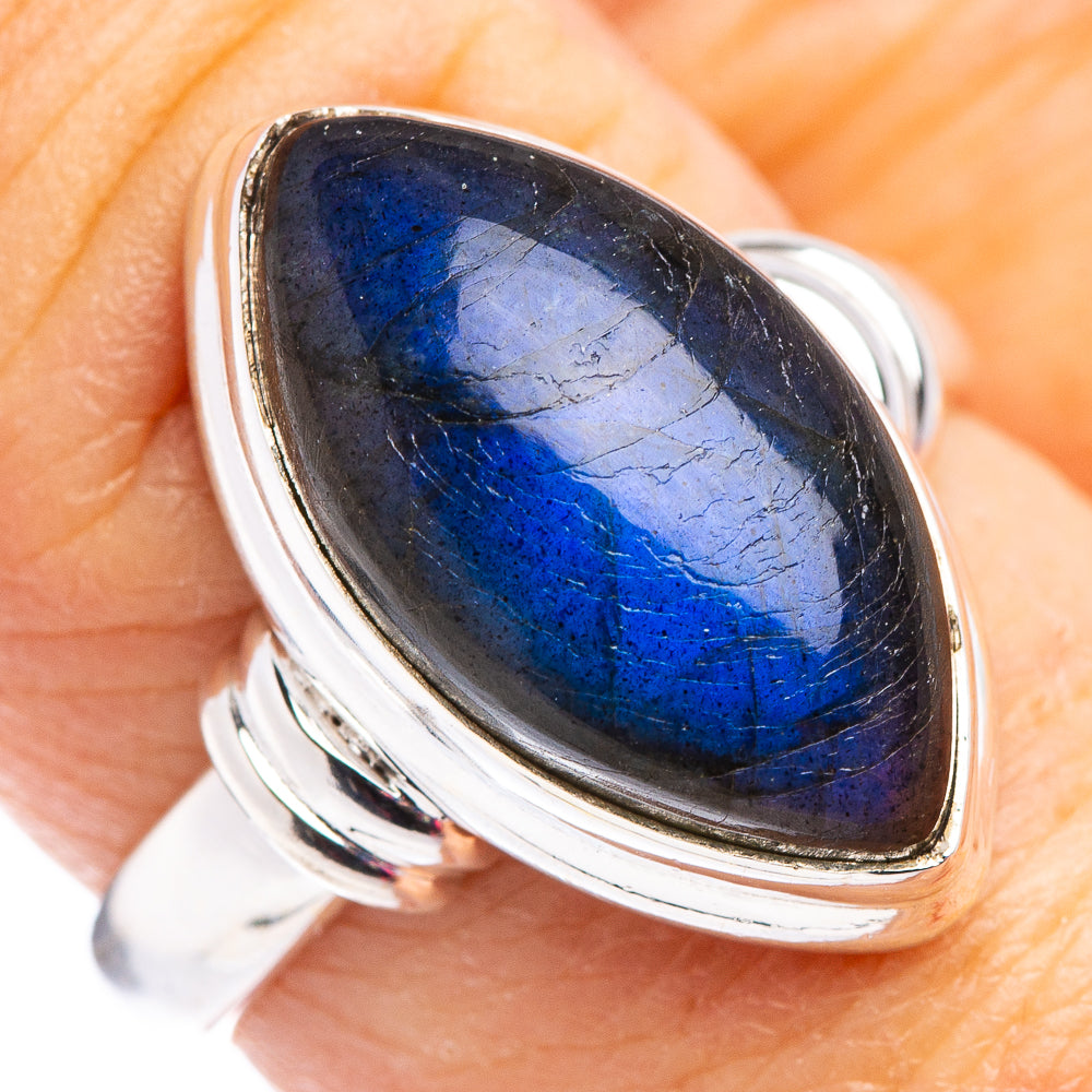 Labradorite Ring Size 7.75 (.925 Sterling Silver)