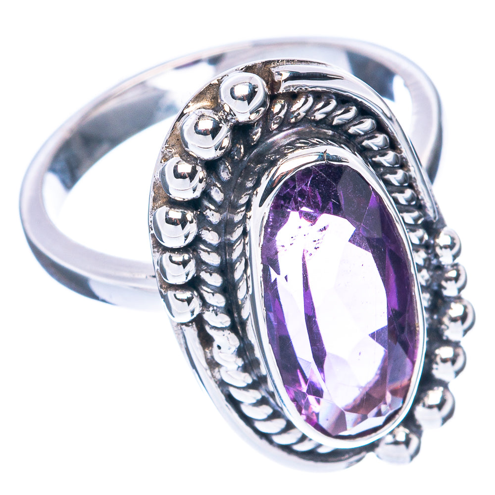 Premium Faceted Amethyst 925 Sterling Silver Ring Size 6 (925 Sterling Silver) R2693